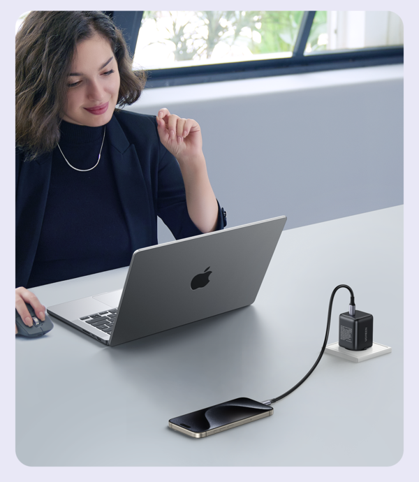 Мережевий зарядний пристрій UGREEN X513 30W USB-C GaN Fast Charger EU Black