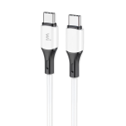 Кабель Wibrand Mamba 60W silicone charging data cable 1m C to C White