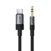 Аудіокабель ACEFAST J11 Type-C to 3.5mm male, nylon braid, 1m, Black