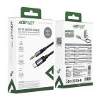 Аудіокабель ACEFAST J11 Type-C to 3.5mm male, nylon braid, 1m, Black