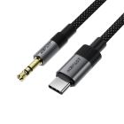 Аудіокабель ACEFAST J11 Type-C to 3.5mm male, nylon braid, 1m, Black