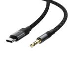 Аудіокабель ACEFAST J11 Type-C to 3.5mm male, nylon braid, 1m, Black