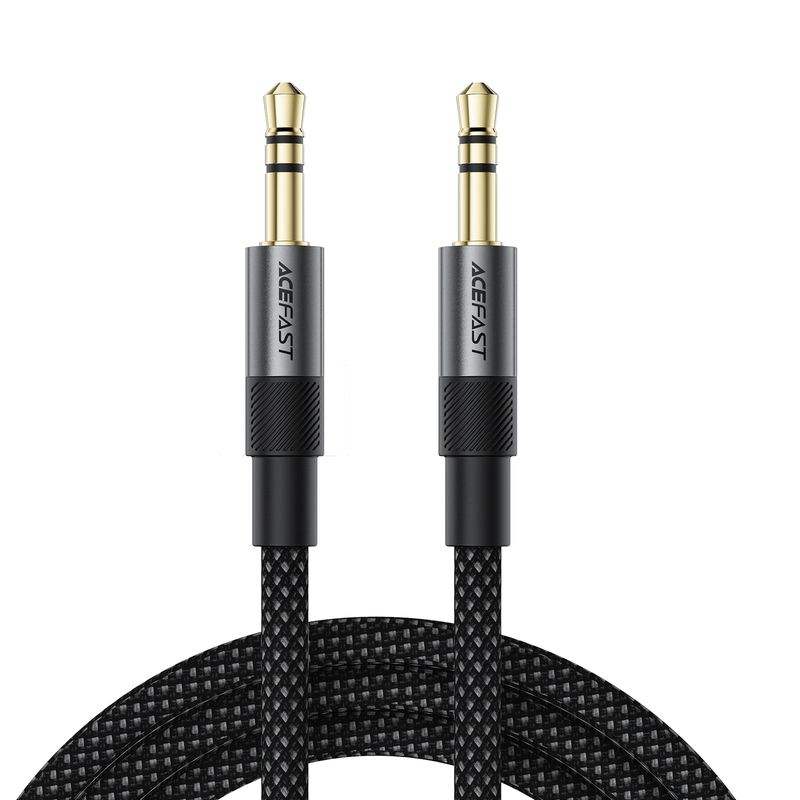 Аудіокабель ACEFAST J10 3.5mm male to 3.5mm male, nylon braid, 1m, Black