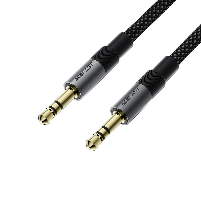 Аудіокабель ACEFAST J10 3.5mm male to 3.5mm male, nylon braid, 1m, Black