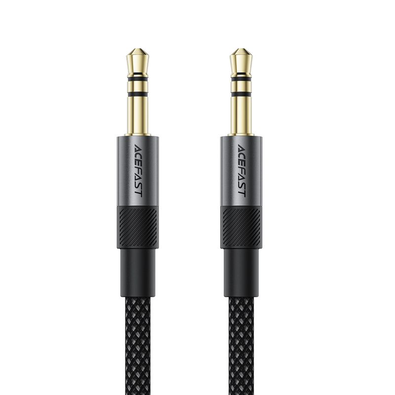 Аудіокабель ACEFAST J10 3.5mm male to 3.5mm male, nylon braid, 1m, Black
