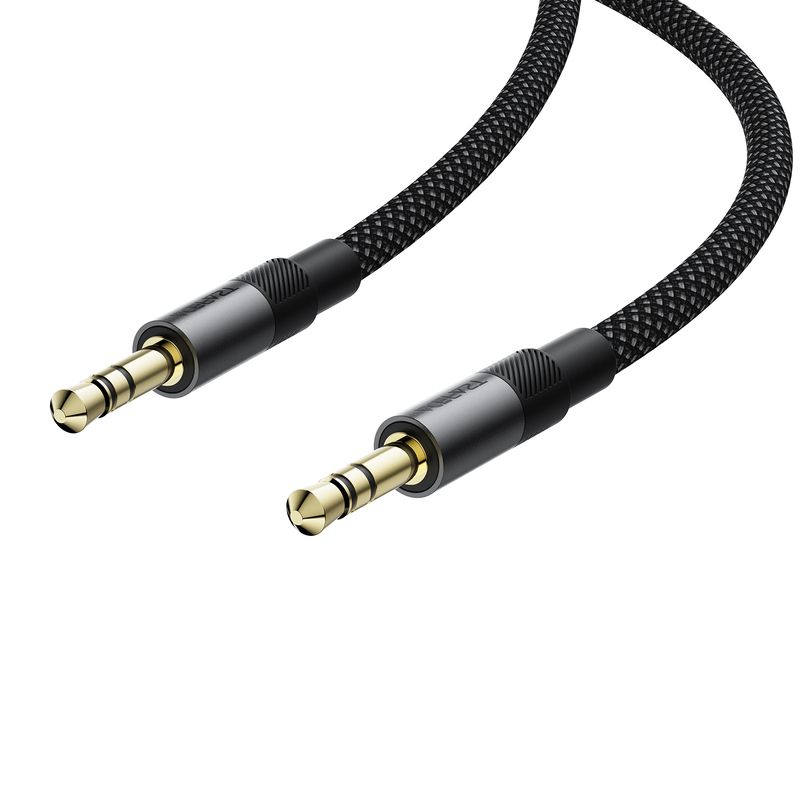 Аудіокабель ACEFAST J10 3.5mm male to 3.5mm male, nylon braid, 1m, Black