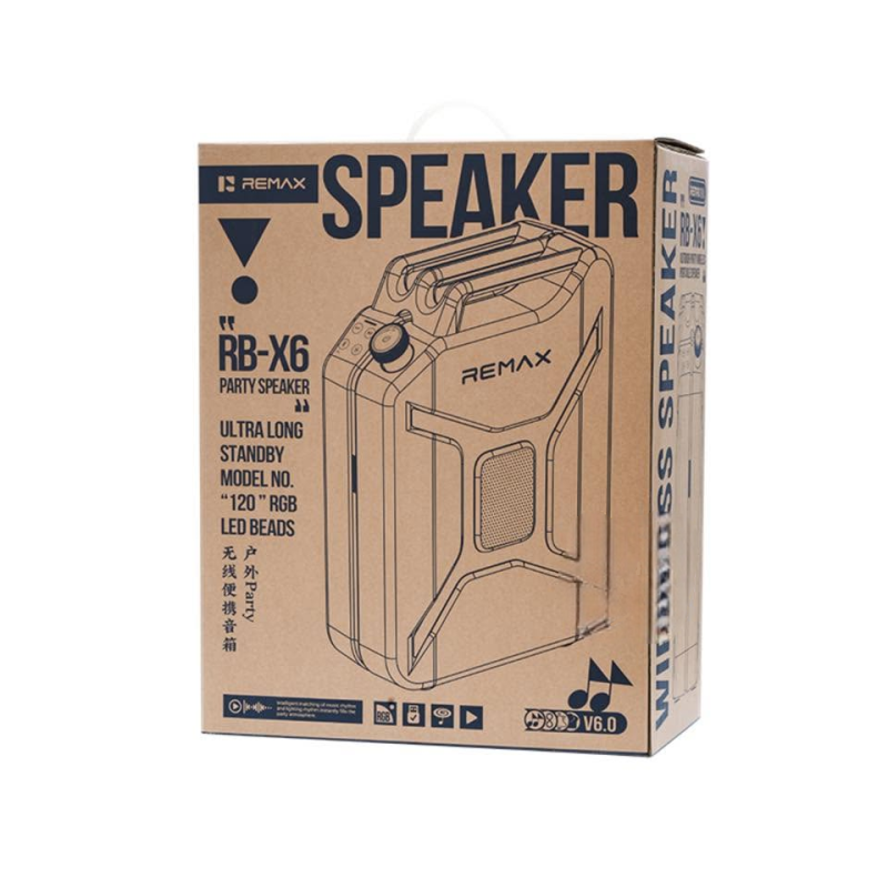 Портативна колонка REMAX RB-X6 Outdoor Party Wireless Portable Speaker,120W, Green