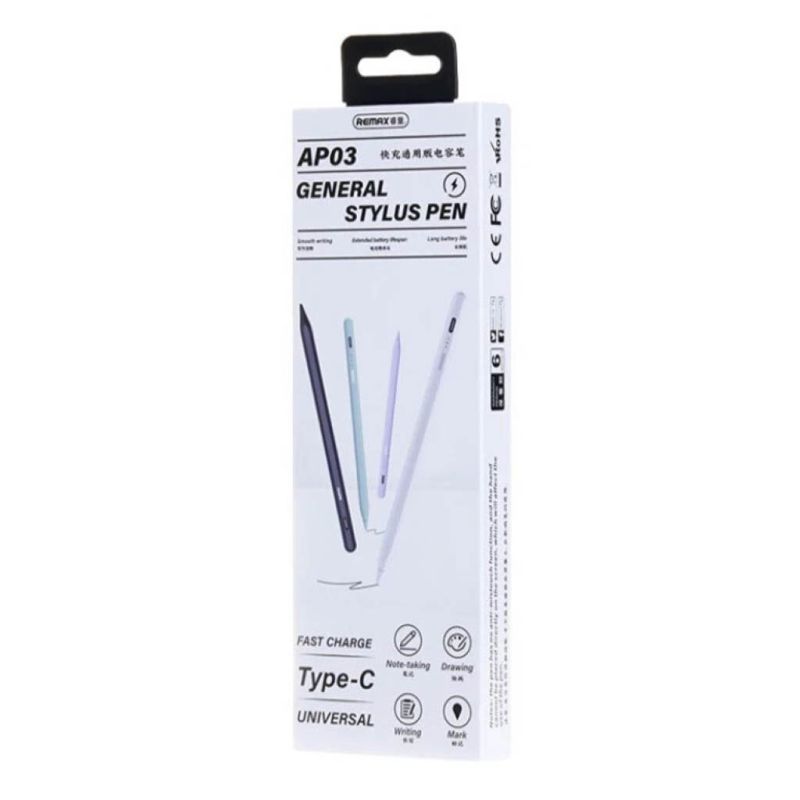 Стилус "REMAX Fast Charging Stylus Pen (Universall) AP03" White