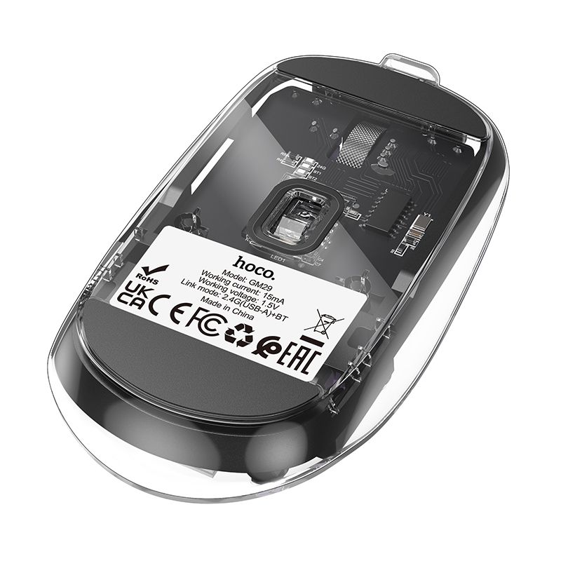 Миша HOCO GM29 Mysterious dual-mode silent wireless mouse Dark Night Black