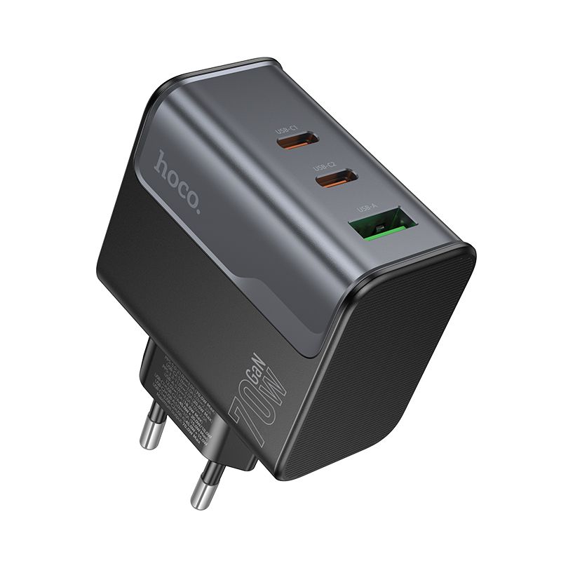 Мережевий зарядний пристрій HOCO CS75A Star Speed PD70W(2C1A) charger midnight black