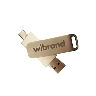Портативний SSD Wibrand Wolf 1TB USB 3.2 Gen.2 Type-C/Type-A Read/Write 1000MB/s Silver