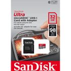Карта пам'яті microSDHC (UHS-1) SanDisk Ultra 32Gb class 10 A1 (120Mb/s) (adapter SD) Imaging Packaging