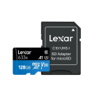 Карта пам'яті microSDXC (UHS-1 U3) Lexar High-Performance 633x 128Gb class 10 V30 A1 (100Mb/s) Blue Series (adapter SD)