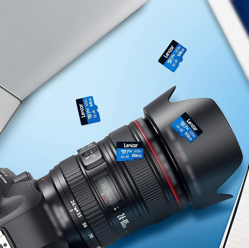 Карта пам'яті microSDXC (UHS-1 U3) Lexar High-Performance 633x 128Gb class 10 V30 A1 (100Mb/s) Blue Series (adapter SD)