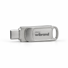 Флеш-накопичувач Wibrand USB 3.2 Gen1 Bee 64GB USB Type-A/USB Type-C Silver
