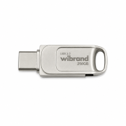 Флеш-накопичувач Wibrand USB 3.2 Gen1 Bee 256GB USB Type-A/USB Type-C Silver