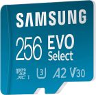Карта пам'яті microSDXC (UHS-І U3) Samsung EVO Select 256Gb class 10 A2 V30 (R130MB/s, W30MB/s) (adapter SD)