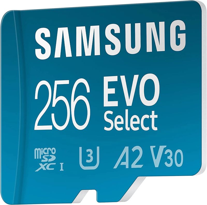 Карта пам'яті microSDXC (UHS-І U3) Samsung EVO Select 256Gb class 10 A2 V30 (R130MB/s, W30MB/s) (adapter SD)