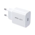 Мережевий зарядний пристрій REMAX Huiying GaN Fast Charging Charger  CA10(C40W) EU-white