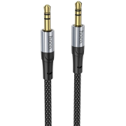 Аудiокабель HOCO UPA26 3.5mm male to 3.5mm male, nylon braid, 1m, Black