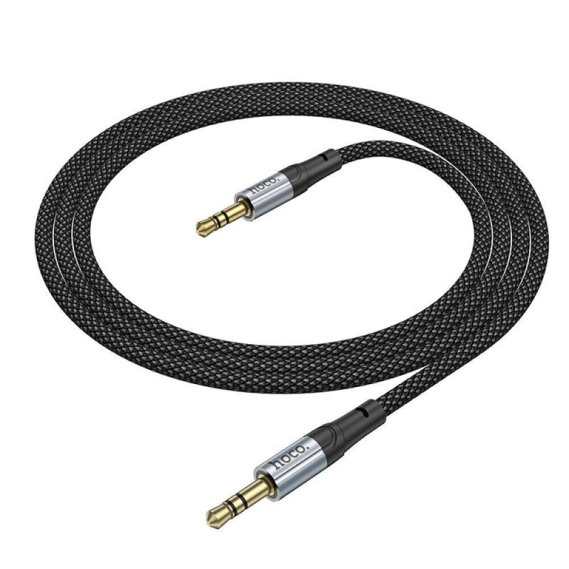 Аудiокабель HOCO UPA26 3.5mm male to 3.5mm male, nylon braid, 1m, Black