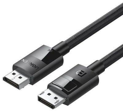 Кабель UGREEN DP114 DP 1.4 Male to Male Plastic Case Braided Cable 2m (UGR-80392)