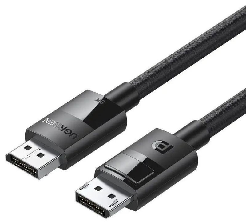 Кабель UGREEN DP114 DP 1.4 Male to Male Plastic Case Braided Cable 2m (UGR-80392)