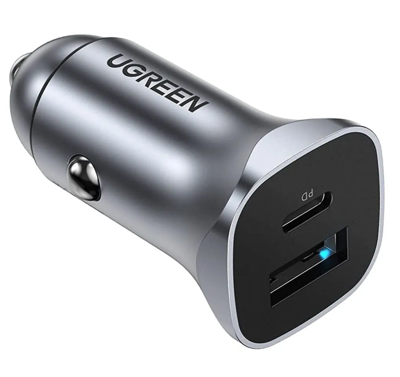 Автомобільний зарядний пристрій UGREEN CD130 Dual USB Car Charger (Space Gray) (UGR-30780)