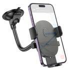Автотримач для телефона HOCO H20 Mighty one-button car holder(windshield) Black