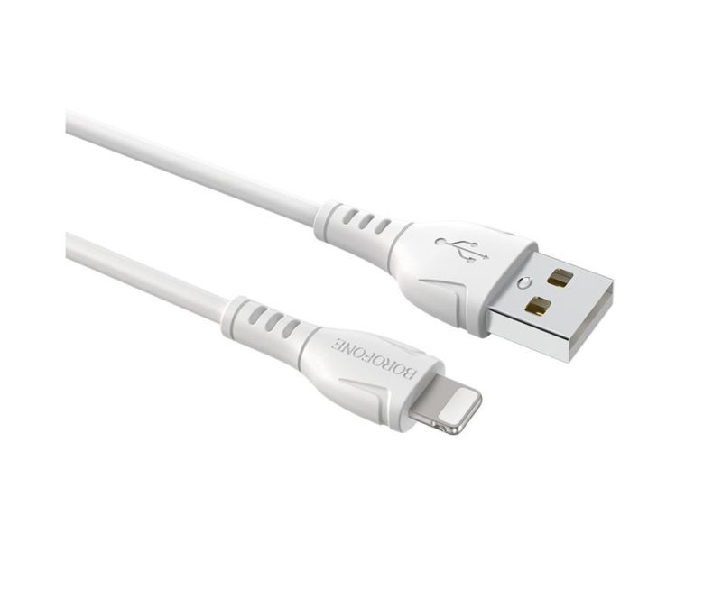 Кабель BOROFONE BX51 USB to iP 2.4A,1m, PVC, PVC connectors, White