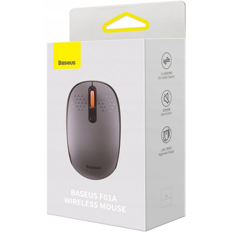 Маніпулятор миша бездротова Baseus F01B Tri-Mode Wireless Mouse Frosted Gray