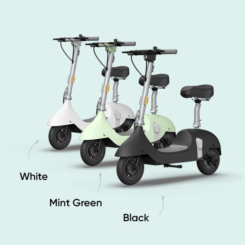 Електросамокат з сидінням OKAI Ceetle PRO EA10C Mint Green 10', 350(900)W, 25Km/h, 10.4Ah, 55Km, 20%,NFC, App, 29kg