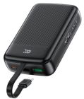 Зовнішній акумулятор ACEFAST M14 PD20W power bank with cable 20000mAh Black