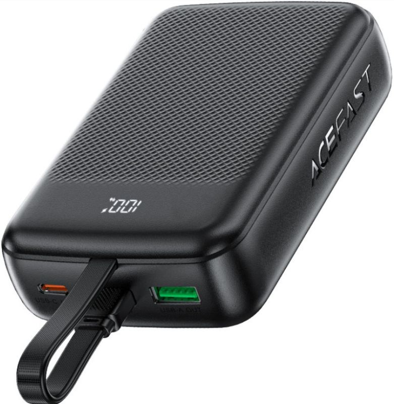 Зовнішній акумулятор ACEFAST M14 PD20W power bank with cable 20000mAh Black