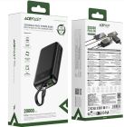 Зовнішній акумулятор ACEFAST M14 PD20W power bank with cable 20000mAh Black