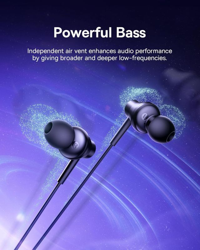 Навушники Baseus Encok CZ11 Wired Earphones Cluster Black