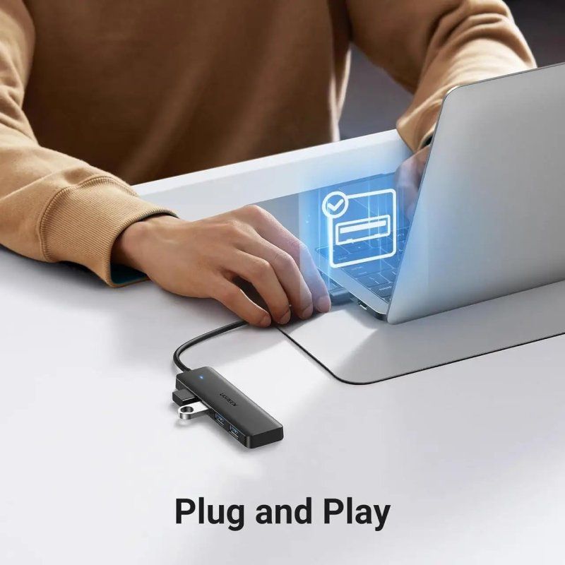 USB-хаб UGREEN 4-Port USB 3.0 Hub 0.15m