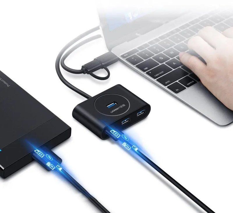 USB-хаб UGREEN USB 3.0 Hub  0.5m (Black)