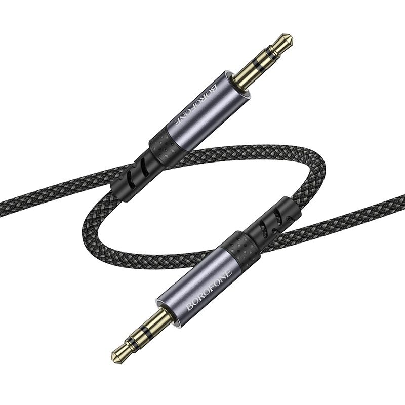 Аудіокабель BOROFONE BL24 Graceful audio cable AUX Metal Grey