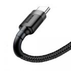 Кабель Baseus cafule Cable USB For Type-C 2A 3m Gray+Black