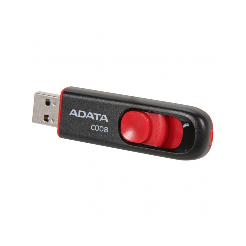Флеш-накопичувач ADATA USB 2.0 C008 64Gb Black/Red