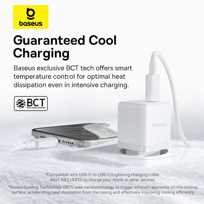 Мережевий зарядний пристрій Baseus Palm Fast Charger 1C 30W EU Moon White