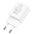 Мережевий зарядний пристрій з кабелем HOCO N28 Founder PD20W+QC3.0 charger set(C to iP) White