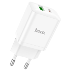 Мережевий зарядний пристрій з кабелем HOCO N28 Founder PD20W+QC3.0 charger set(C to iP) White