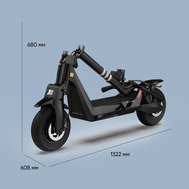 Електросамокат OKAI ES800 Panther Off-Road Black 12", 1500(3000)W, Dual Motor, 19.2Ah, 50km, 60km\h, 35%, NFC, App, 43kg