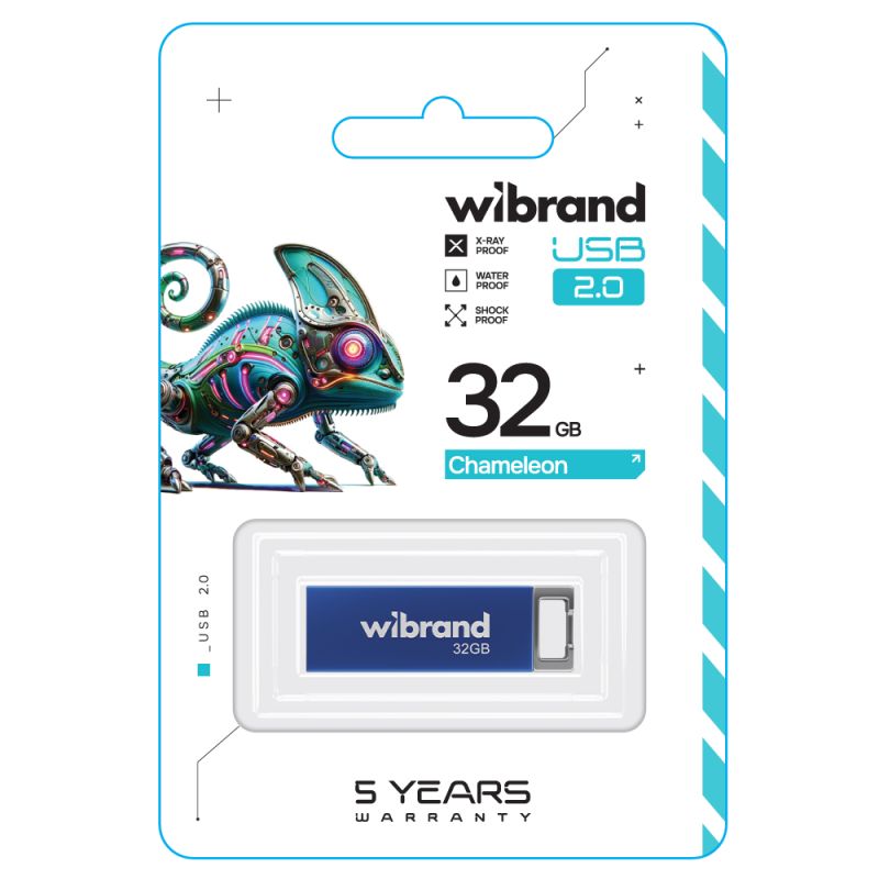 Флеш-накопичувач Wibrand USB 2.0 Chameleon 32Gb Blue