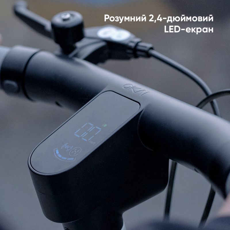 Електросамокат з сидінням OKAI Ceetle PRO EA10C Black 10', 350(900)W, 25Km/h, 10.4Ah, 55Km, 20%, NFC, App, 29kg