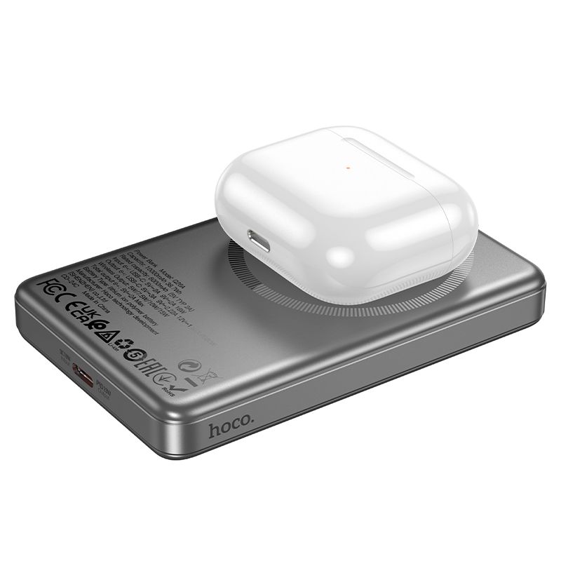 Зовнішній акумулятор HOCO Q26A Joy PD20W magnetic fast charging power bank(10000mAh) metal gray