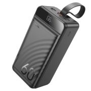 Зовнішній акумулятор HOCO J123C Element 22.5W+PD20W fully compatible power bank with digital display(60000mAh) Black