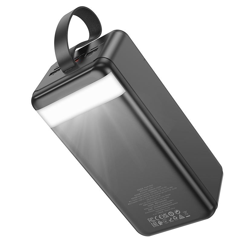 Зовнішній акумулятор HOCO J123C Element 22.5W+PD20W fully compatible power bank with digital display(60000mAh) Black